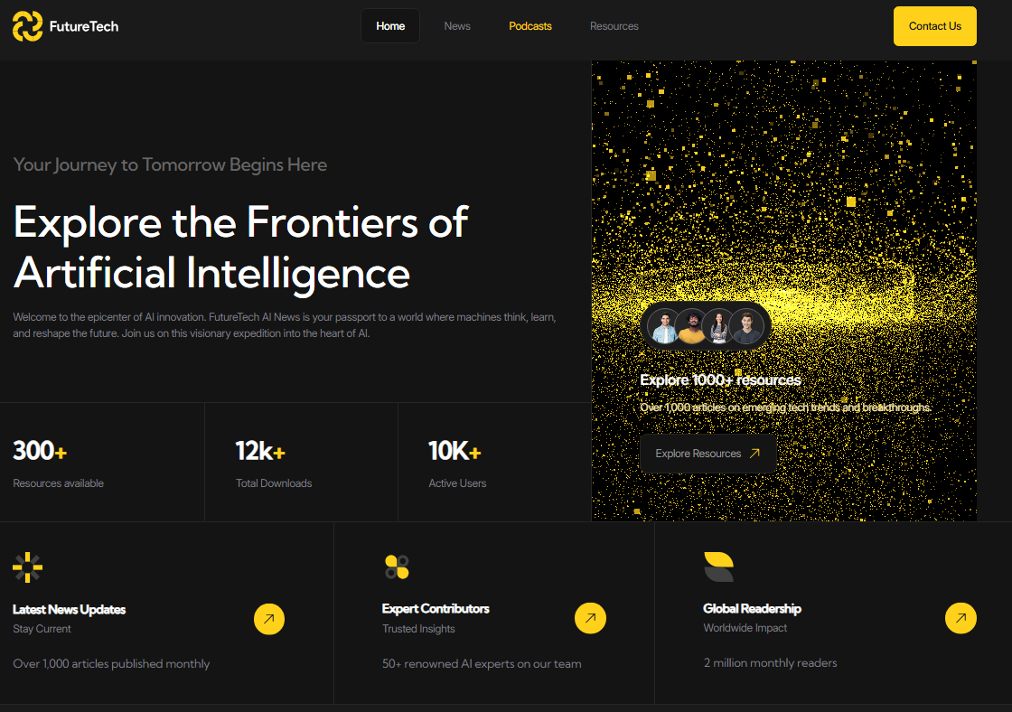 FutureTech Website Screenshot