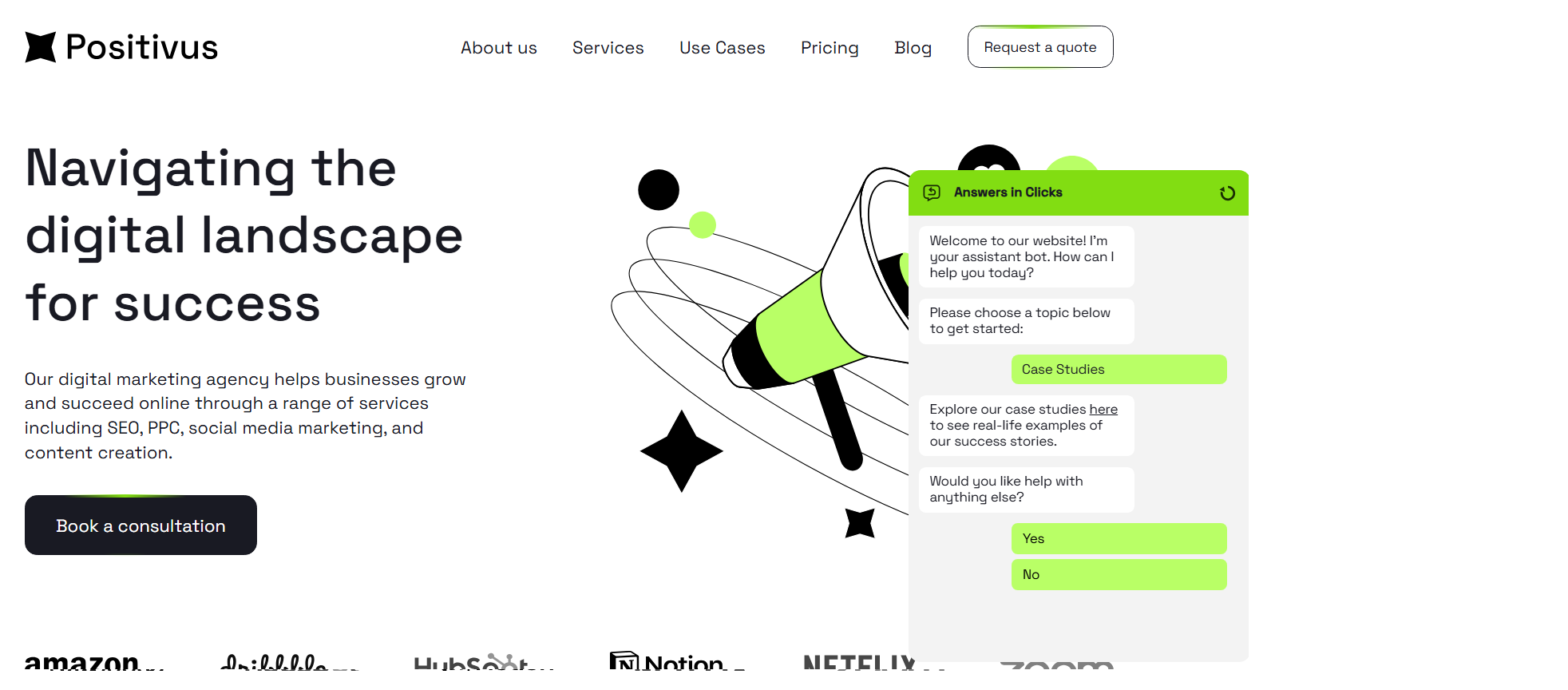 Positivus Website Screenshot