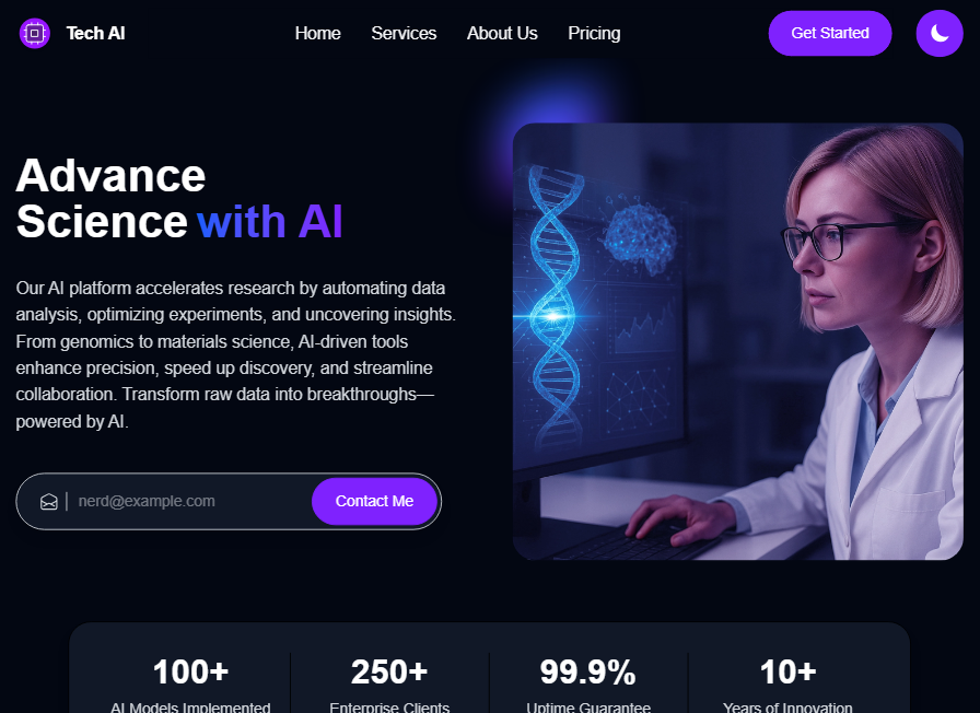 Tech AI Website Screenshot
